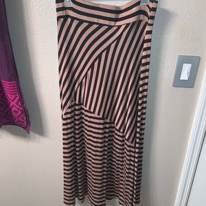 Brat Star stripped Maxi Skirt